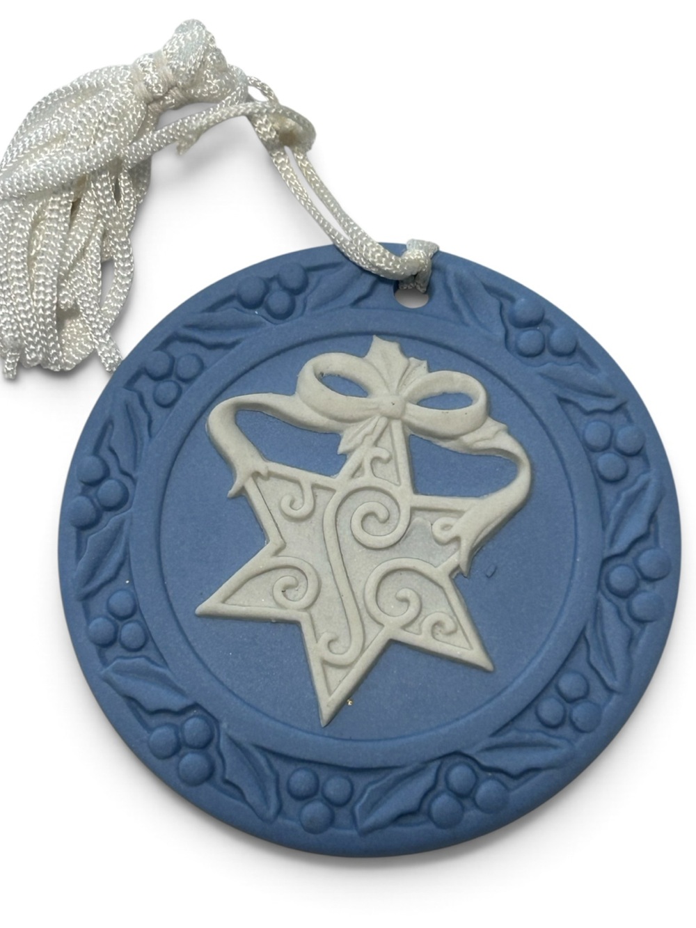Wedgewood Blue & White Holiday Star Ornament 2002